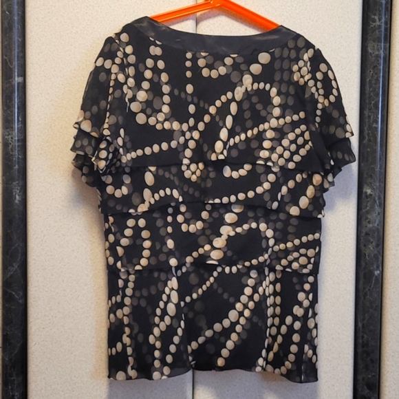 JS Collection Women's Fancy Button Down Blouse, 10 - Picture 6 of 7